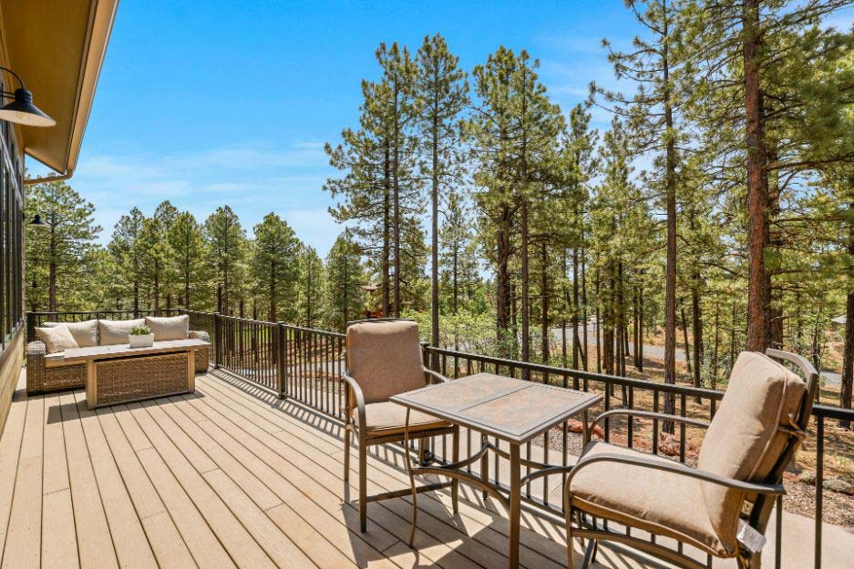 Newly Installed Wooden Deck in Flagstaff Arizona