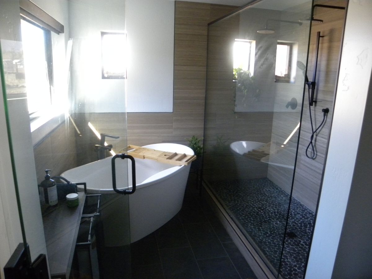 outlook construction and remodel wet room project example.