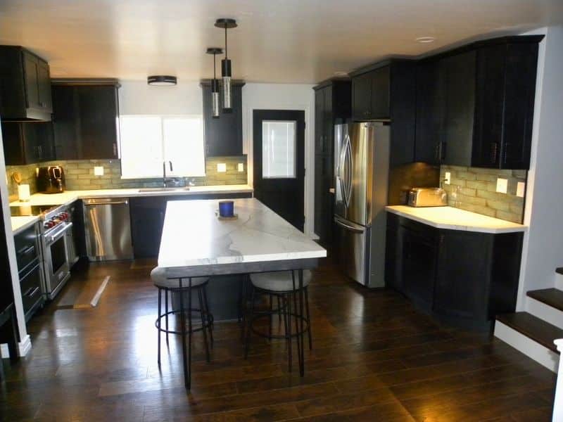 full view of Jill's kitchen remodel in flagstaff