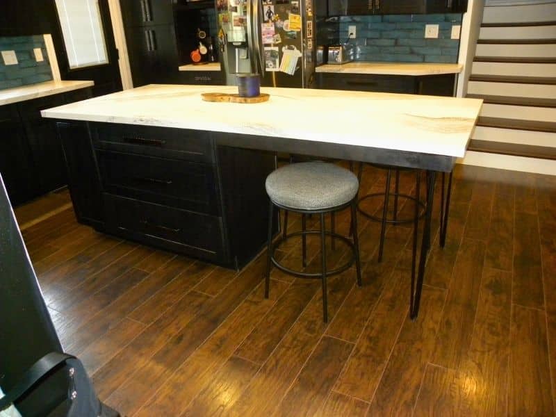 closeup of updated flooring in a flagstaff kitchen remodel