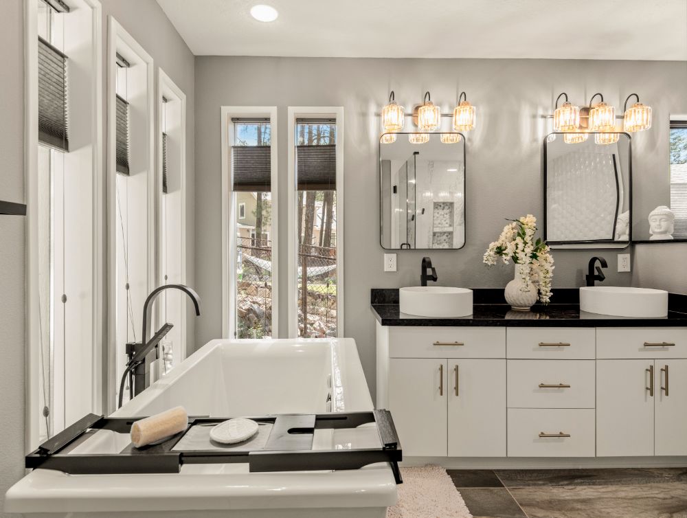 example of a bathroom with improved lighting
