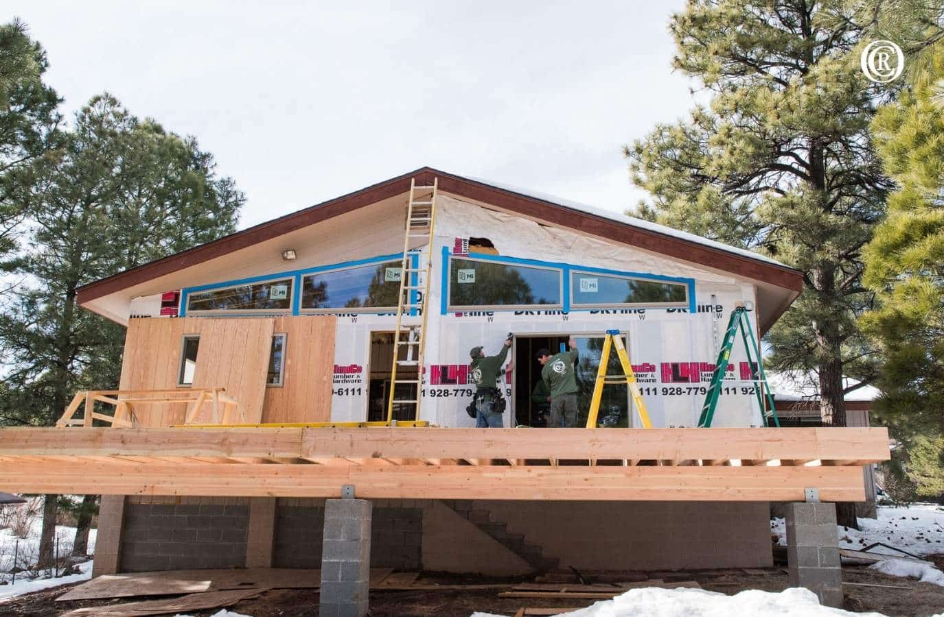 OCR crew working on home addition in Northern Arizona